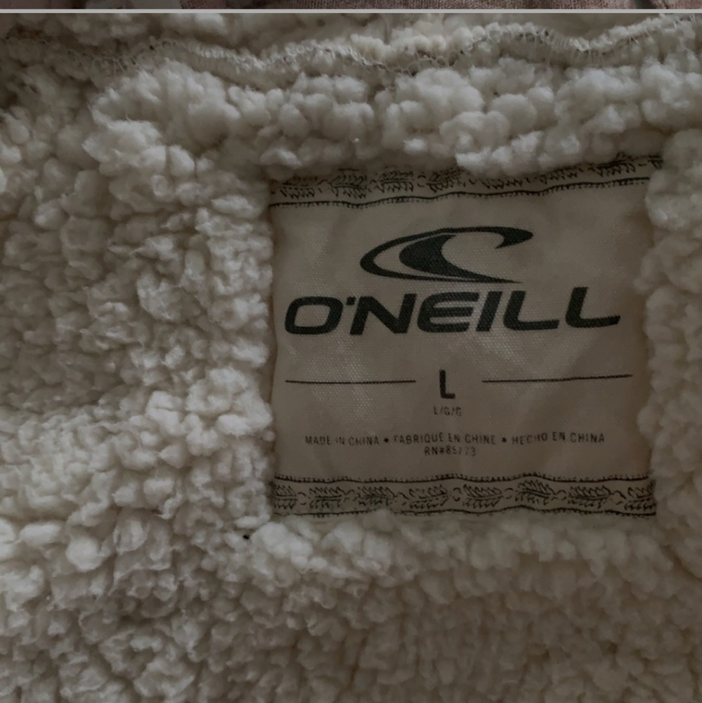 Billabong Pink and Cream Hooded Sherpa Jacket - Picture 6 of 6